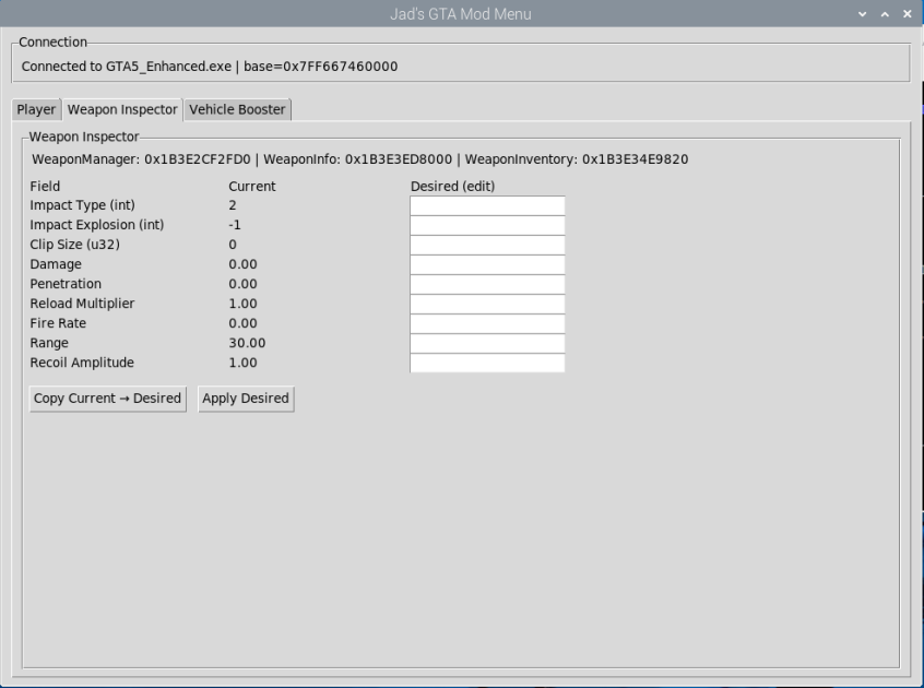 Pointer chain inspector view